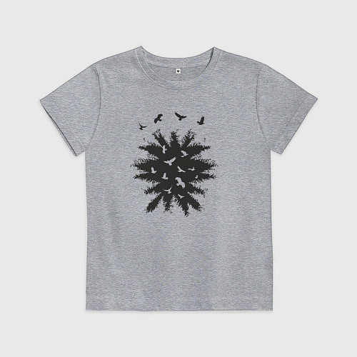 Детская футболка Лесные птички / Меланж – фото 1