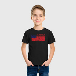 Футболка хлопковая детская USA patriot, цвет: черный — фото 2