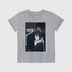 Футболка хлопковая детская Бездомный бог Ято, цвет: меланж