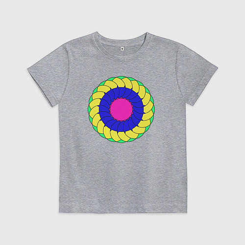 Детская футболка Геометрический подсолнух / Меланж – фото 1
