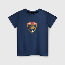 Футболка хлопковая детская Florida Panthers NHL, цвет: тёмно-синий