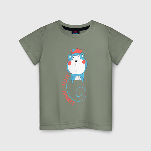 Детская футболка Little monkey / Авокадо – фото 1