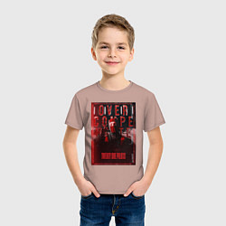 Футболка хлопковая детская В маске - Twenty one pilots, цвет: пыльно-розовый — фото 2