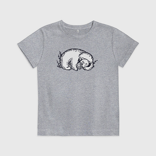 Детская футболка Мишка с банкой мёда / Меланж – фото 1