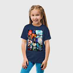 Футболка хлопковая детская Re:Zero Субару Нацуки, цвет: тёмно-синий — фото 2