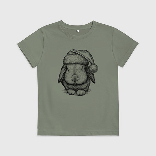 Детская футболка Новогодний зайченок / Авокадо – фото 1