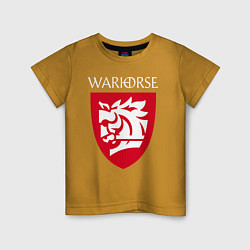 Футболка хлопковая детская Warhorse logo, цвет: горчичный