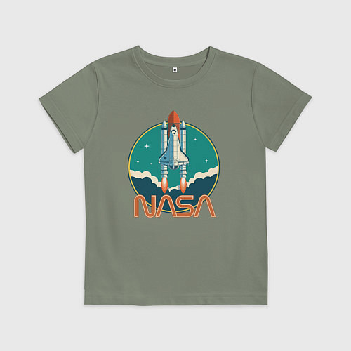 Детская футболка NASA spaceship / Авокадо – фото 1