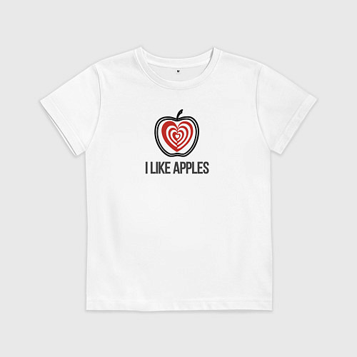 Детская футболка Графика яблоко / Белый – фото 1