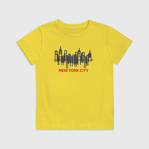 Детская футболка New York United States / Желтый – фото 1