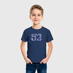 Футболка хлопковая детская 52, цвет: тёмно-синий — фото 2