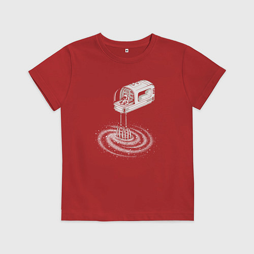 Детская футболка Космический миксер / Красный – фото 1