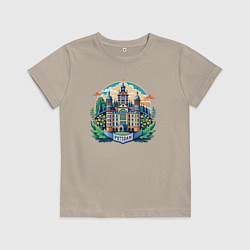 Футболка хлопковая детская Город Потсдам, цвет: миндальный