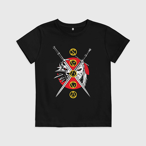 Детская футболка Wolf samurai / Черный – фото 1