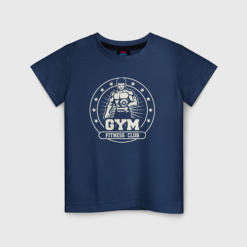 Детская футболка Gym fitness club / Тёмно-синий – фото 1