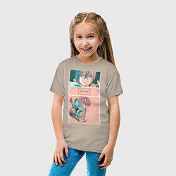 Футболка хлопковая детская Божество Ято, цвет: миндальный — фото 2