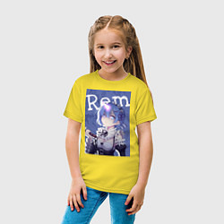 Футболка хлопковая детская Рем близняшка горничная, цвет: желтый — фото 2
