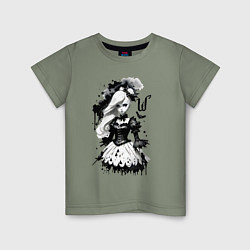 Футболка хлопковая детская Baby witch - fantasy ai art, цвет: авокадо