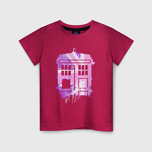 Детская футболка Pink tardis / Маджента – фото 1