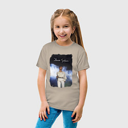 Футболка хлопковая детская Depeche Mode - Gahan oldschool, цвет: миндальный — фото 2