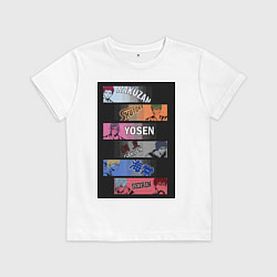 Футболка хлопковая детская Баскетбол Куроко Тэцуя, цвет: белый