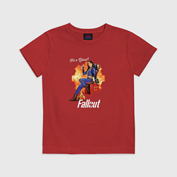 Футболка хлопковая детская Nuka Cola and Lucy MacLean Fallout, цвет: красный