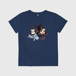 Футболка хлопковая детская Магистр дьявольского культа Ванцзи Лань, цвет: тёмно-синий