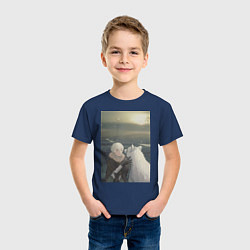 Футболка хлопковая детская Для тебя Бессмертный Фуши, цвет: тёмно-синий — фото 2