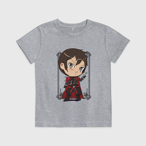 Детская футболка Арт на аниме владыка демонов и его девушка эльфийк / Меланж – фото 1