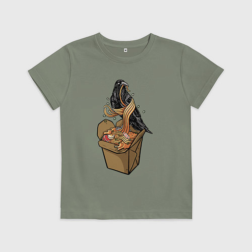 Детская футболка Ворон и лапша / Авокадо – фото 1