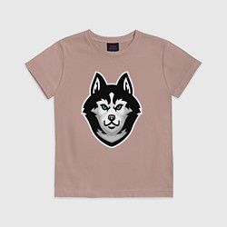 Футболка хлопковая детская Волчонок, цвет: пыльно-розовый