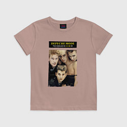 Футболка хлопковая детская Depeche Mode - Singles, цвет: пыльно-розовый