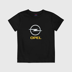 Футболка хлопковая детская Opel авто бренд, цвет: черный