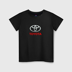 Футболка хлопковая детская Toyota brend auto, цвет: черный