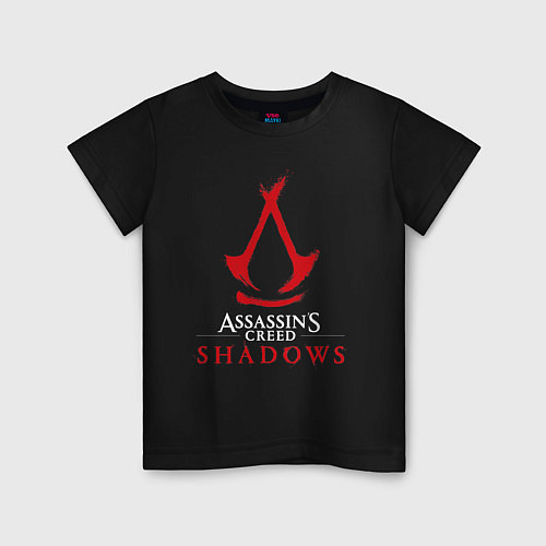 Детская футболка Assassins creed shadows logo / Черный – фото 1