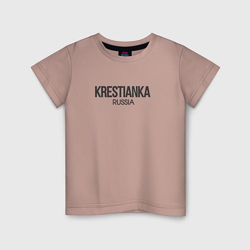 Детская футболка Krestianka - крестьянка / Пыльно-розовый – фото 1