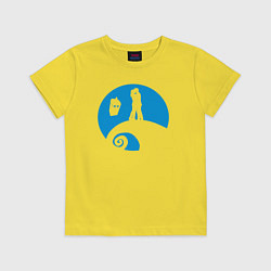 Футболка хлопковая детская Tardis love, цвет: желтый