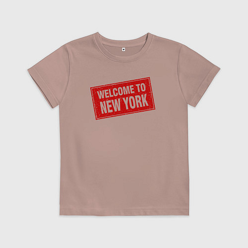 Детская футболка Welcome to New York / Пыльно-розовый – фото 1