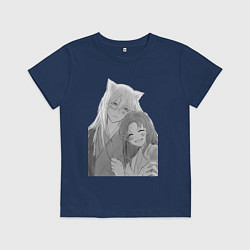 Футболка хлопковая детская Очень приятно Бог Томоэ, цвет: тёмно-синий