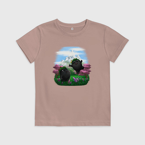 Детская футболка Духи леса / Пыльно-розовый – фото 1
