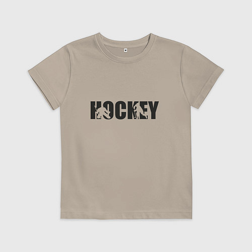 Детская футболка Hockey art / Миндальный – фото 1