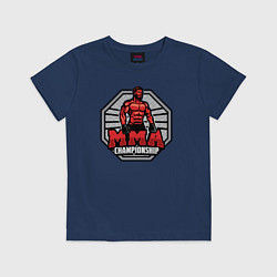 Футболка хлопковая детская MMA championship, цвет: тёмно-синий