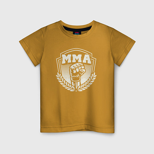 Детская футболка Кулак MMA / Горчичный – фото 1