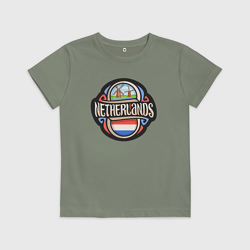 Детская футболка Нидерланды / Авокадо – фото 1