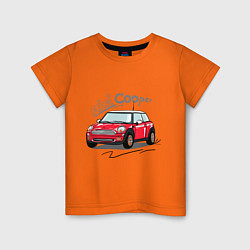 Футболка хлопковая детская Mini Cooper цвета оранжевый — фото 1