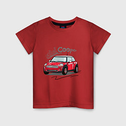 Футболка хлопковая детская Mini Cooper, цвет: красный