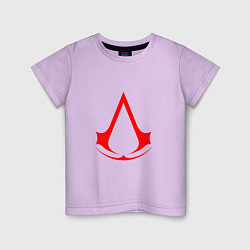 Футболка хлопковая детская Red logo of assassins, цвет: лаванда