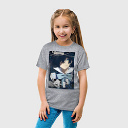 Футболка хлопковая детская Мемуары Ванитаса Ванитас вампир, цвет: меланж — фото 2