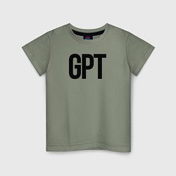 Футболка хлопковая детская GPT, цвет: авокадо
