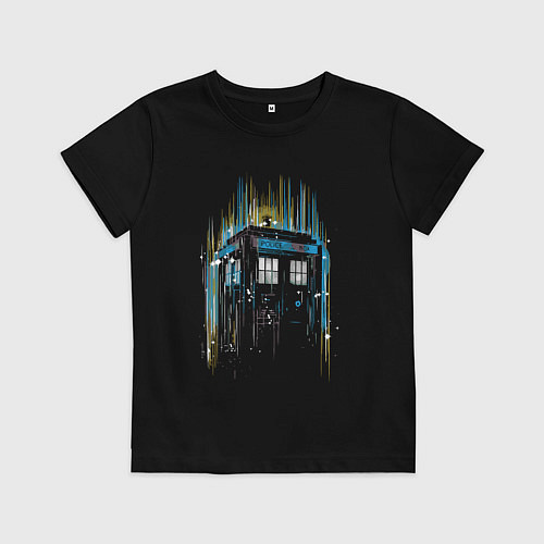 Детская футболка Волшебный тардис / Черный – фото 1